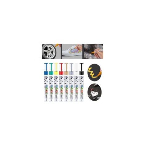 Este kit de reparación de pintura para automóviles incluye 8 bolígrafos de retoque de pintura para eliminar arañazos y un pincel.