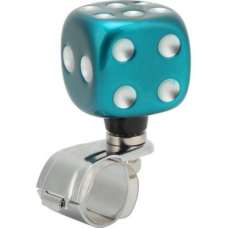 Steering wheel spinner, car steering wheel shaped like a die, suicide button, labor-saving for cars, trucks, tractors, boats (green) (1/5)