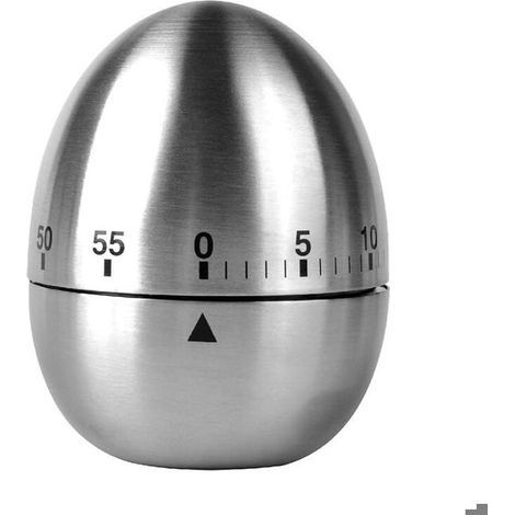 Timer per uova meccanico rotante in acciaio inossidabile con allarme, timer di cottura da 60 minuti (1/5)