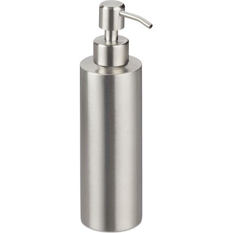 1 Distributeur de savon,Acier inox,300 ml,Rechargeable,Salle de bain,Cuisine (1/5)