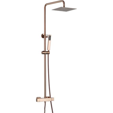 COLONNE DE DOUCHE THERMOSTATIQUE EN LAITON ROSÉ DORÉ (CUIVRE) SC428 COLLECTION PENEE (1/4)