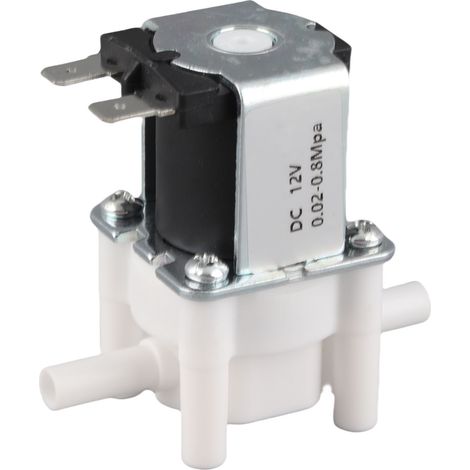 Électrovanne d'arrivée d'eau 12 V normalement fermée (N/C) à insertion rapide pour machine à eau pure (1/5)