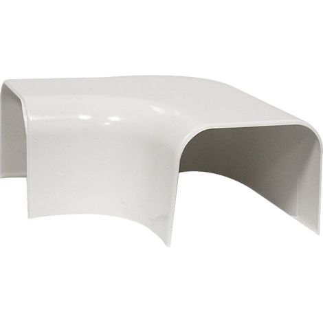Coude plat 90° pour goulotte 65 x 50 mm - blanc - First Plast