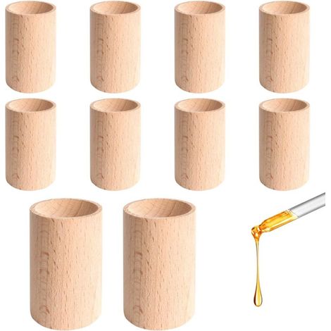 10er-Pack Mini-Diffusoren aus Holz für ätherische Öle, Diffusoren aus Holz für ätherische Öle, Diffusor für ätherische Öle für Büro, Schlafzimmer und Auto (1/5)