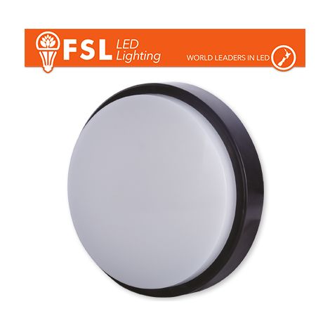 Plafoniera LED ROTONDA NERA 15W 4000K Ø18055 IP54