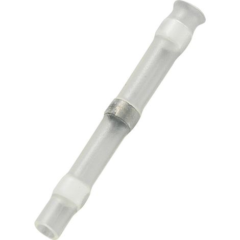 TRU COMPONENTS 736360 Stoßverbinder mit Schrumpfschlauch 0.08 mm² 0.202 mm² Vollisoliert Weiß 1 St.