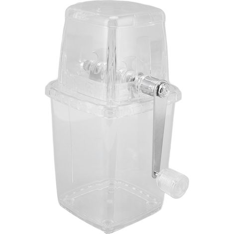 Broyeur à glace manuel, à manivelle, transparent, antirouille, pour la cuisine domestique (1/3)