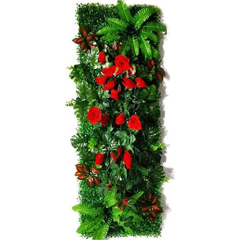 Panneau mural décoratif en plantes artificielles 40x121 cm
