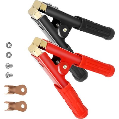 1000A Heavy Duty Car Battery Alligator Clips, Alligator Clip Jumper Cables for Vehicle Accessories (1/5)