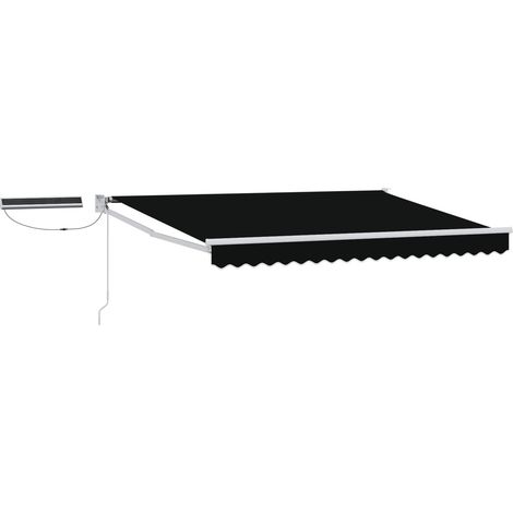 Tettuccio Elettrico Retrattile Nero e Bianco 3 x 2,5 m vidaXL