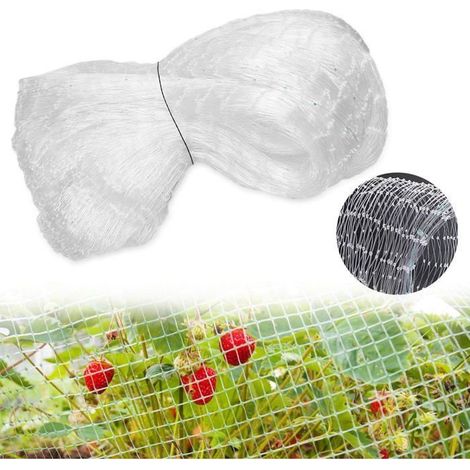Filet de protection, 3 x 10 mètres, réutilisable, convient aux volières, balcons, jardins, clôtures, répulsif à pigeons (blanc). (1/5)