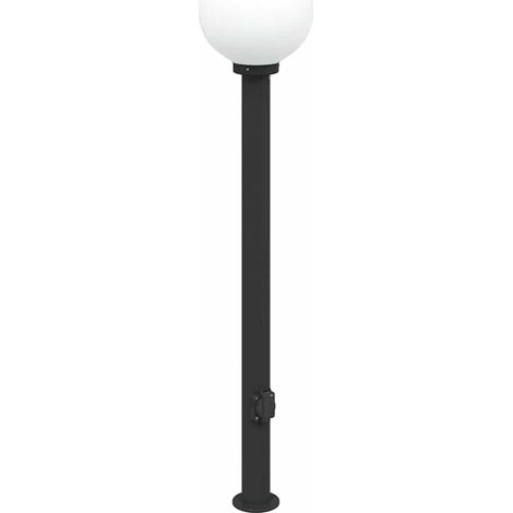 Baliza de luz con toma de corriente de 120 cm, color negro, IP44 vidaXL