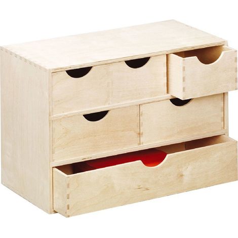 ZELLER Schubladenelement, Birke, 6-er Schatulle