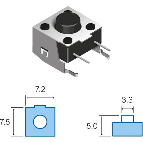 Micro Pulsador Tacto Horizontal