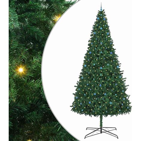 vidaXL Albero di Natale con luci a corde decorative Verde 400 cm PVC (1/5)