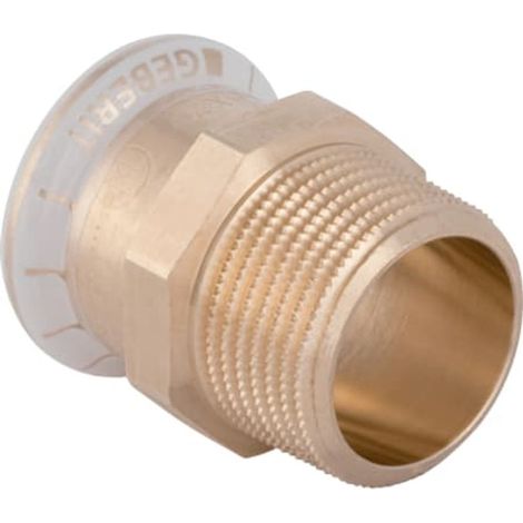 Geberit Mapress Rame Raccordo di transizione con filetto esterno, DN 12 / 20, dø 15 mm, 61714