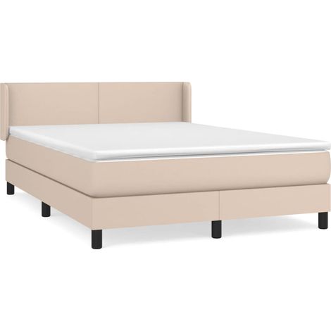 Maison Exclusive - Sommier à lattes de lit avec matelas Cappuccino 140x190 cm (1/5)