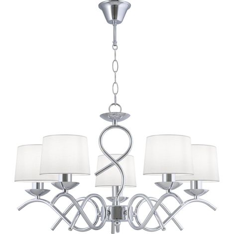 Lámpara 5 luces modelo Gloria acabado cromo 55 cm(alto)58 cm(ancho)58 cm(largo) (1/2)