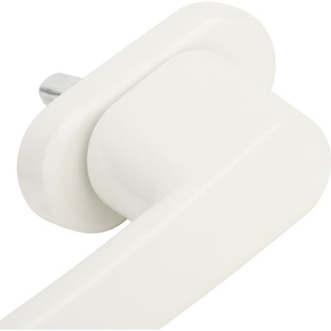 Poignée de porte-fenêtre en alliage d'aluminium avec base ronde pour porte-fenêtre à ouverture plate en plastique ou en acier (1/5)