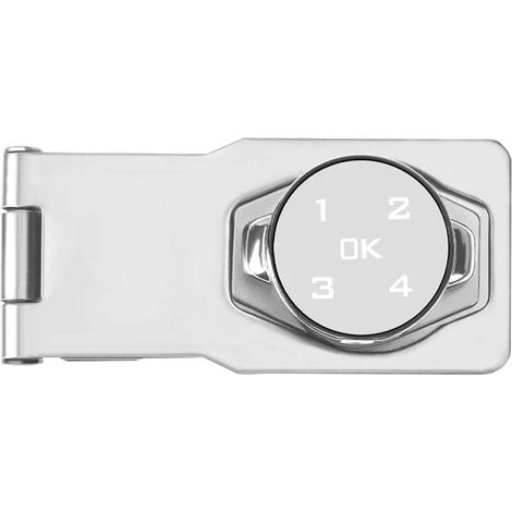 (Argent) Serrure électrique sans clé à combinaison pour porte et tiroir d'armoire avec batterie au lithium intégrée (1/5)
