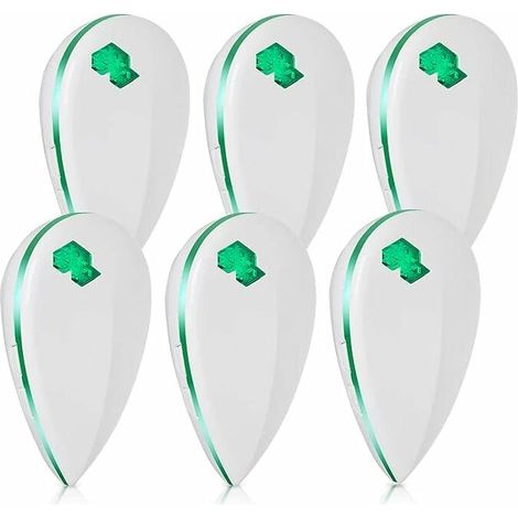 Lot de 6 Répulsif Ultrason Souris et Rats Electrique Repulsif Moustique,Anti Rongeurs, Araignée, Cafards,Mouches (1/5)