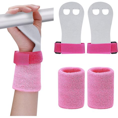 Ensembles de poignées et de bracelets de gymnastique pour enfants et jeunes, protection des paumes et soutien des poignets pour barres de gymnastique, accessoires de sport (1/5)