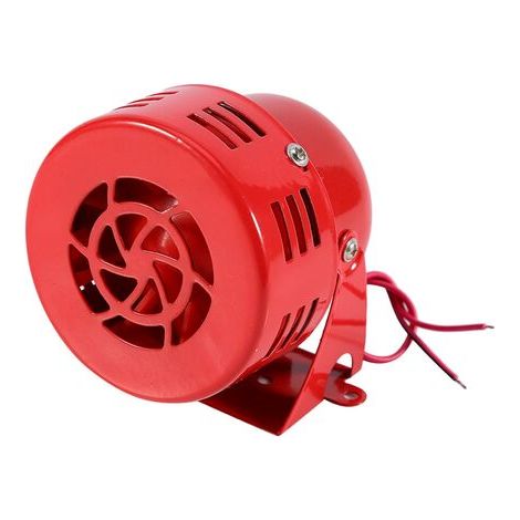 12V voiture électrique camion moto conduit Air Raid sirène klaxon alarme fort 50s rouge (1/5)