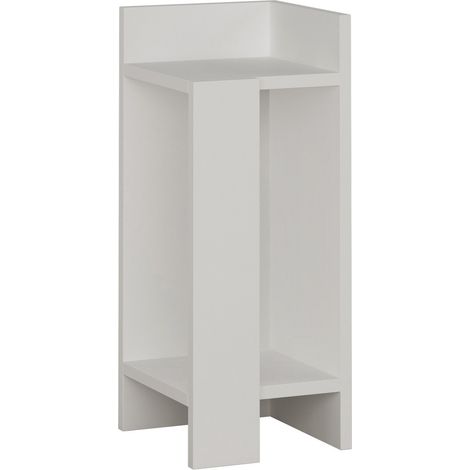 Cotecosy – Table de nuit blanche 25x27 cm – Panneau mélaminé 18 mm – Design moderne scandinave – Pour chambre épurée (1/3)