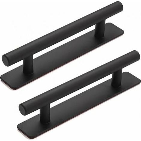 15cm Straight Tube Self-Adhesive Door Handle, 2Pcs Aluminum Alloy Furniture Handle Punch-Free Handle for Sliding Barn Door, Windows, Cabinets (1/4)