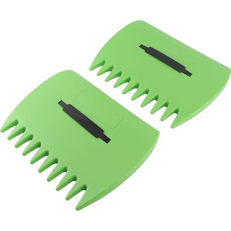 2 Pcs Main de Ratissage Feuilles Abs Verte Ramasse Feuilles Mortes Branches Plastique Râteau à Main Jardin Pelouse (1/5)