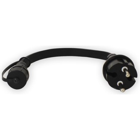 Câble d'alimentation pour guirlande guinguette – Longueur 340 mm – Protection IP44 – Classe II – Finition noire – Miidex Lighting (1/3)