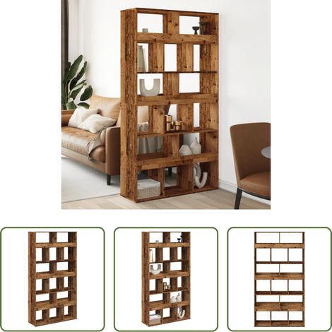 Étagère décorative - Cloison de séparation vieux bois bois d'ingénierie (1/5)