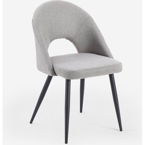Eleganter Design-Polsterstuhl für Küche und Esszimmer Jarla - Hellgrau