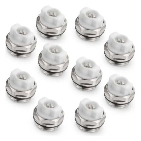 Lot de 10 Bouchons de Robinet de Purge de Radiateur Manuel - 1/2"