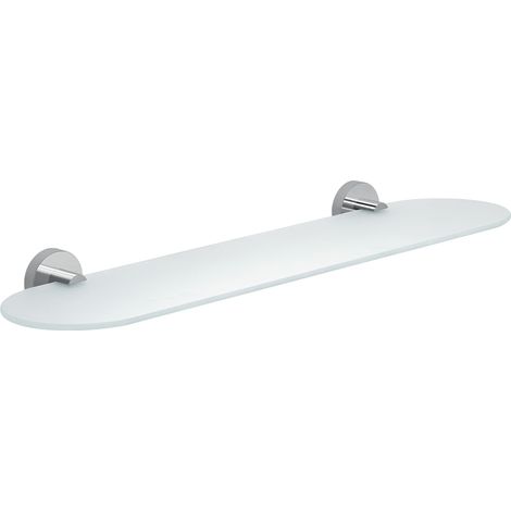 Ablage 60 Cm , Milchglas Und Chrom Glänzend Sparta