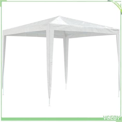 Tente de réception - FAFEICY - 48497 - 2,5x2,5x2,4 m - Blanc - PE/structure métal (1/5)