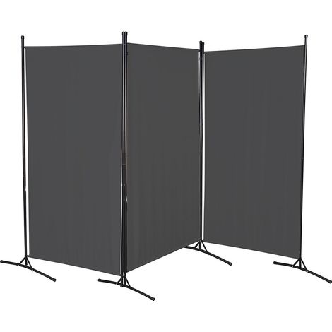 Randaco Paravent 3 soggetto Parete esterna Homestyle Balcone Giardino Room Divisore esteso Antracite (1/4)