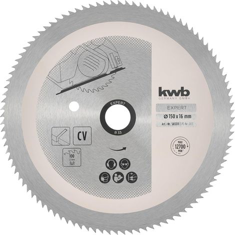 lame de scie circulaire 150 x 16 mm, coupes très fines, lame de scie adaptée aux panneaux de bois, profil et doux bois (1/3)
