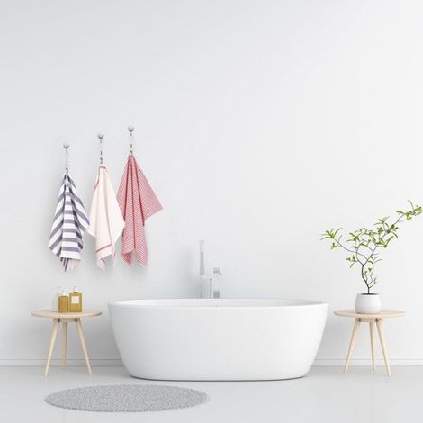 Crochet Porte-serviettes - Corde Coton Blanc Crème - Fer Compact - 11,5 x 2,3 cm - Cuisine Salle De Bain - Lot De 10 (1/5)