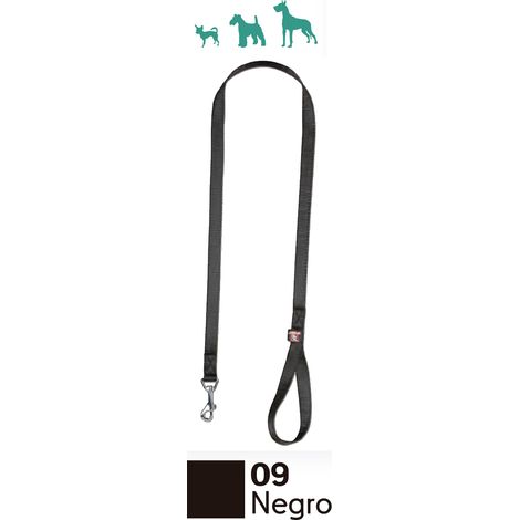 Nylon Hundeleine 100 cm x 2.5 cm Schwarz