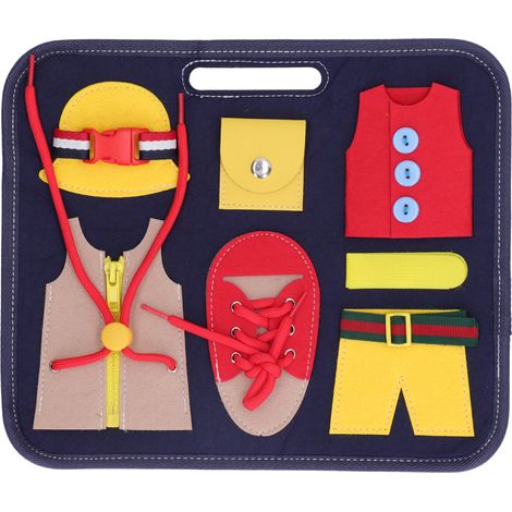Tableau sensoriel Montessori en feutre sécurisé, apprentissage des couleurs, coordination œil-main, jouet éducatif pour enfants de plus de 3 ans (1/5)