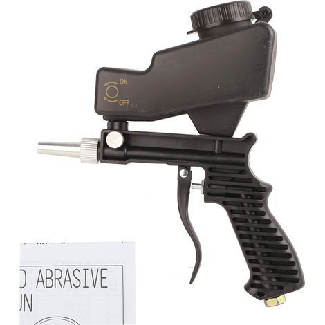 Pistolet de sablage portable à gravité, mini sableuse pour voiture et automobile, outil de nettoyage, noir (1/5)