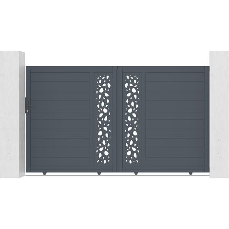 Portail aluminium coulissant SUNNY 300x180cm (1/4)