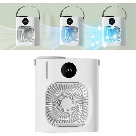Mini climatiseur 900 ml, 3 vitesses, silencieux, humidificateur, rafraîchisseur d'air portable USB (1/5)