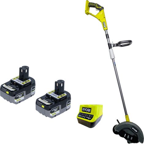 RYOBI RY18EGA-0 Akku Rasenkantenschneider 18 V 38 mm + 2x Akku 5,0 Ah + Ladegerät