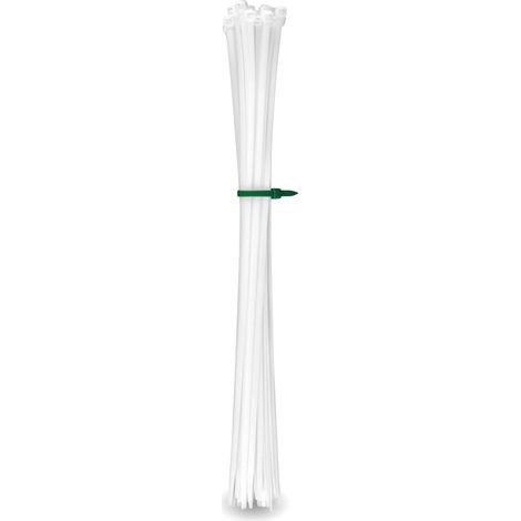Serre-câbles blancs 360 mm x 4,8 mm 100 pièces 15-30% de force de traction en plus stabilité Transparent (1/5)