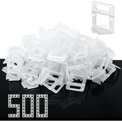 Languettes De Nivellement - 500 Pièces - 1,5 Mm - Pour Carrelage 3-12 Mm - Sol Et Mur (1/5)