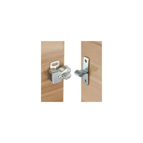 12 Pcs Armoire Catches loquets pour porte à Double Rouleaux plaqués au Zinc Loqueteau d'armoire Ferme-portes Pour Armoire de Cuisine, Placard et Tiroir - Crezuo
