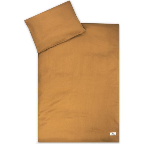 Parure de lit pour Enfant en Mousseline 100 x 135 cm + 40 x 60 cm 2 pièces Comprenant Housse de Couette et taie d'oreiller 100% Mousseline de Coton, avec Fermeture éclair (1/5)