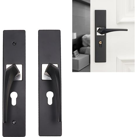 Serrure de porte intérieure en bois massif pour chambre, poignée de porte silencieuse pour usage domestique, type de serrure universelle (1/5)